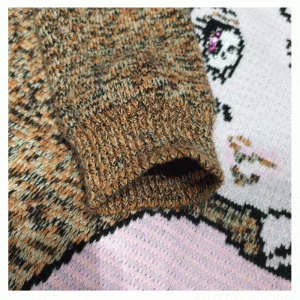 OEM \u0026 ODM Thiết kế tùy chỉnh Len Khá Intarsia Ladies Áo thun Áo len