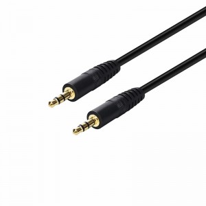 3,5 mm AUX Nam đến Nam Cáp âm thanh nổi Tai nghe phụ trợ Dây MP3 PC - mạ vàng 6 feet