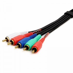 Cáp âm thanh thành phần 5-RCA Male đến 5RCA Male RGB cho HDTV - Mạ vàng từ RCA đến RCA