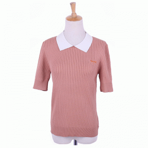 Ladies Fit Polo Cổ Dragonfly Thêu tay áo ngắn Áo thun cho dịp chính thức