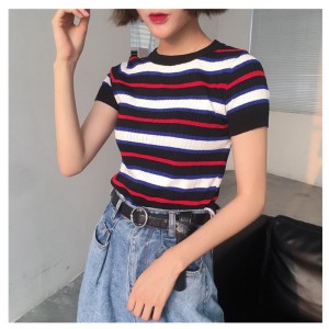 Áo len mỏng mùa hè mỏng manh nữ ngắn tay áo len