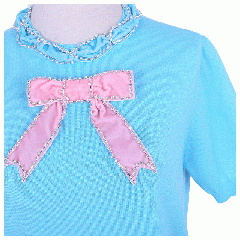 Áo len dệt kim bướm tùy chỉnh OEM được may bằng áo len dệt kim mùa hè dành cho nữ