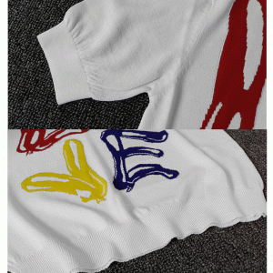 2018 Custom Jacquard LOVE Font ngắn tay áo len mùa hè