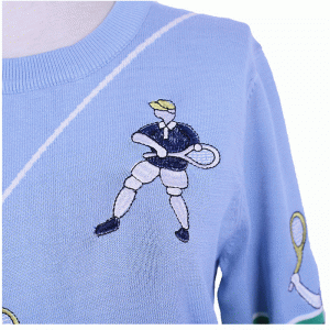 Thiết kế OEM tùy chỉnh Áo thun thêu Áo len dệt kim nam