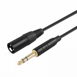 Cáp TRS 6.35mm (1/4 Inch) từ Nam đến XLR, Đen