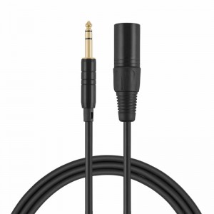 Cáp TRS 6.35mm (1/4 Inch) từ Nam đến XLR, Đen