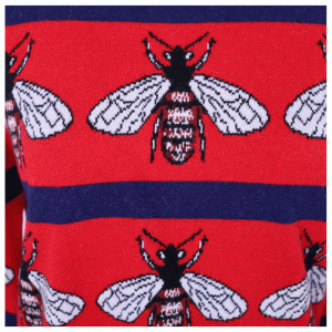 Tùy chỉnh OEM Ong Jacquard Áo len dệt kim dày Áo len