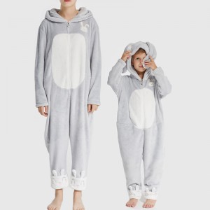 Phù hợp với gia đình Flannel Lông cừu thêu Onesie