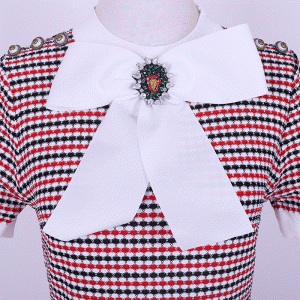 Summer Fit Big Butterfly Thắt lưng sọc kẻ sọc Phụ nữ Bodycon Áo len