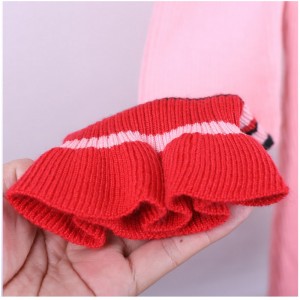 Winter Woolen Dày Flare sọc dài Phụ nữ Áo len