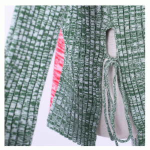 Áo len 100% cotton ba màu Áo len dài thân nữ 2018 Áo thun nữ