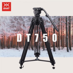 DIAT máy quay video DT750 mới hỗ trợ chân máy ba phần 1.7 mét chân máy ảnh DSLR hạng nặng