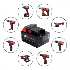Pin Li-ion 18V 5000mAh Tái cấu trúc Bộ pin có thể sạc lại cho Milwaukee 48-11-1840 M18