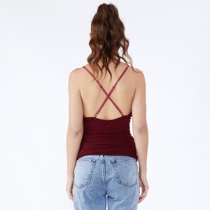 Saree Fashion Woman Summer Girl không tay cắt cúp áo cho phụ nữ