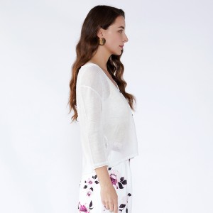 Phụ nữ trắng Hàn Quốc Hai mảnh Set Phụ nữ Quần áo dài tay áo