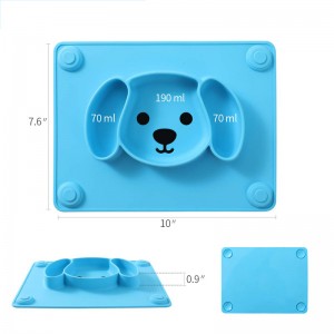 Sản phẩm mới 2019 BPA Free Baby Silicone placemat Dinner tấm có cốc hút