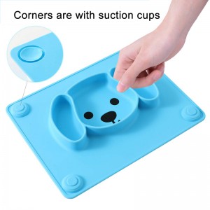 Sản phẩm mới 2019 BPA Free Baby Silicone placemat Dinner tấm có cốc hút