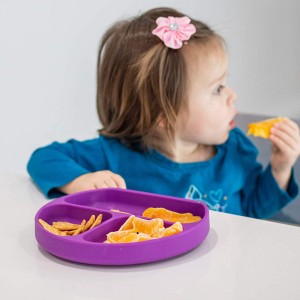 Soft Anti Skid Silicone Round Divided Baby Dinner tấm