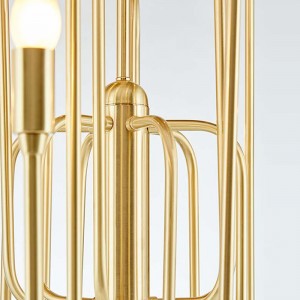 Đơn giản khách sạn sắt sáng tạo Bắc Âu Trang chủ Đèn chùm Km2124