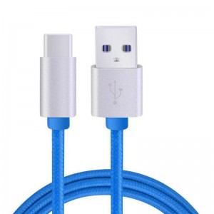 Cáp dữ liệu được bọc nylon loại C đến USB
