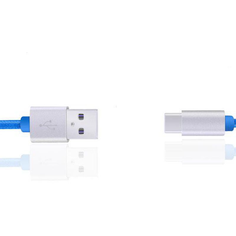 Cáp dữ liệu được bọc nylon loại C đến USB