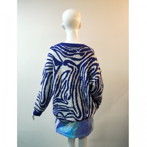 LADIES 'BLUE SWIRL IN JUMPER RLWS0011F