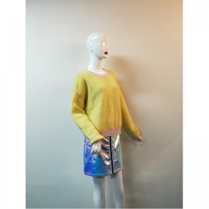 Áo len cổ lọ màu hồng RLWS0112F