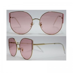 Bán buôn Logo tùy chỉnh Kính râm kim loại Phụ nữ Big Cat Eyes Frame