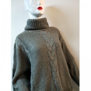 GRAY CAO CẤP CÁP KNIT SWEATER RLWS0132F