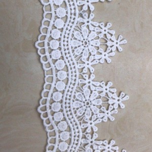 2 # ren lụa sữa ， Polyester / nylon nylon lace ren bông