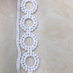 6 # ren lụa sữa ， Polyester / nylon nylon lace ren bông