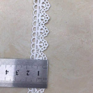 9 # ren lụa sữa ， Polyester / nylon nylon lace ren bông