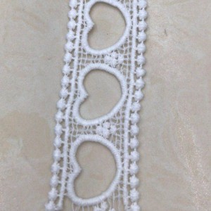 17 # ren lụa sữa ， Polyester / nylon nylon lace ren bông