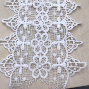 17 # ren lụa sữa ， Polyester / nylon nylon lace ren bông