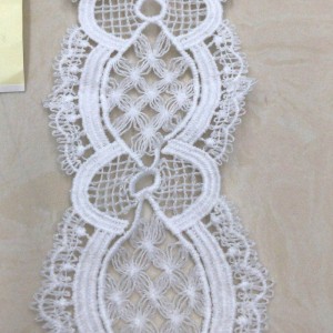 17 # ren lụa sữa ， Polyester / nylon nylon lace ren bông