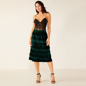 Chất lượng cao Deep V Women Ladies Casual Sexy Ruffle Camisole