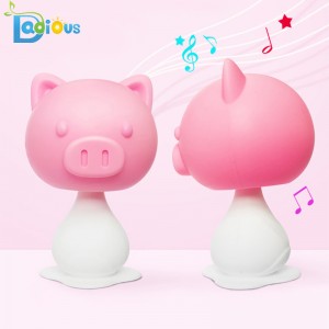 Thiết kế mới An toàn cho bé Teether Rattle Food Lớp Silicone Baby Teether BPA Free Baby Teether