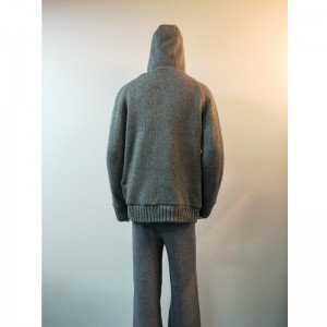 GRAY SWEATER COAT RLMS0064F