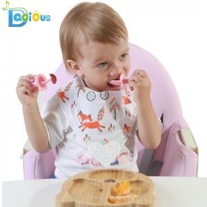 2019 Sản phẩm mới Cho bé ăn Đầu muỗng và Bộ nĩa Dụng cụ đào tạo Thìa bé Tự ăn