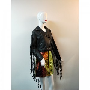 ÁO KHOÁC FRINGED PU JACKET RLWPJ0001N