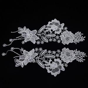 1 # Ren viền cổ ， ren lụa sữa ， Polyester / nylon nylon lace ren cotton