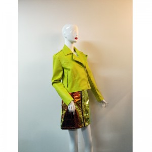 FLUORESCENT YELLOW PU JACKET RLWPJ0003N