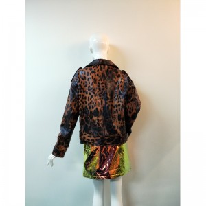 ÁO KHOÁC BROWN BLACK-DOTS PU JACKET RLWPJ0007N