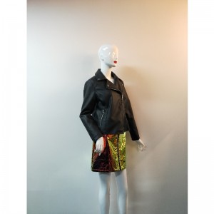 ÁO KHOÁC ĐEN PU BIKER RLWPJ0022N