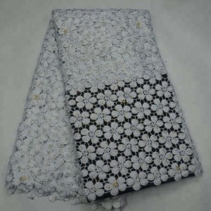 Chất lượng cao thời trang nigeria swiss cotton thêu dây gu guan vải