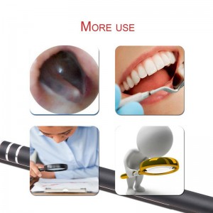 Công cụ tẩy lông tai 2 trong 1 Borescope Công cụ tẩy lông 720P với 6 đèn LED có thể điều chỉnh Tương thích với Android và iOS