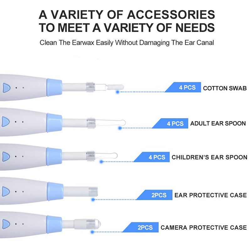 Công cụ tẩy lông tai bằng tai không dây với 6 đèn LED cho thiết bị iPhone, iPad, Android
