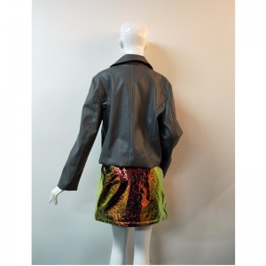 ÁO KHOÁC ĐEN PU BIKER RLWPJ0014N