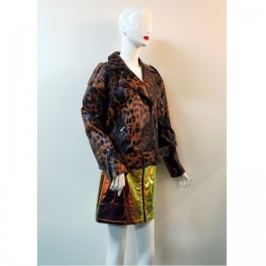 ÁO KHOÁC BROWN BLACK-DOTS PU JACKET RLWPJ0007N