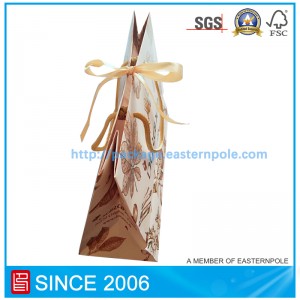 Túi giấy sang trọng để đóng gói nến với đóng cửa ruy băng